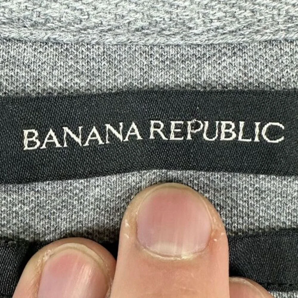 Banana Republic Polo Shirt Adult Large Purple Standard Fit Stretch Rugby Mens